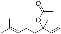 Linalylacetat - Chemische Strukturformel
