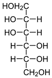 Mannitol - Chemische Strukturformel