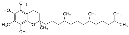 Tocopherol - Chemische Strukturformel