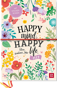 Happy mind Happy life Kreativbuchkalender fr 2024