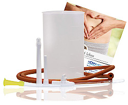 Nützliches Utensil beim Heilfasten: Einlaufgerät (Irrigator) für einen sanften Einlauf (von Horn Medical)