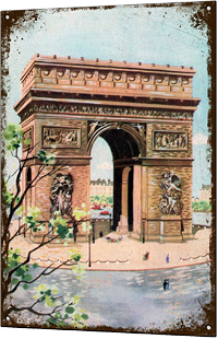 Triumphbogen in Paris (Blechschild)