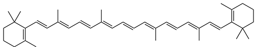 Beta-Karotin - Chemische Strukturformel