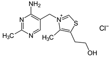 Thiamin - Chemische Strukturformel